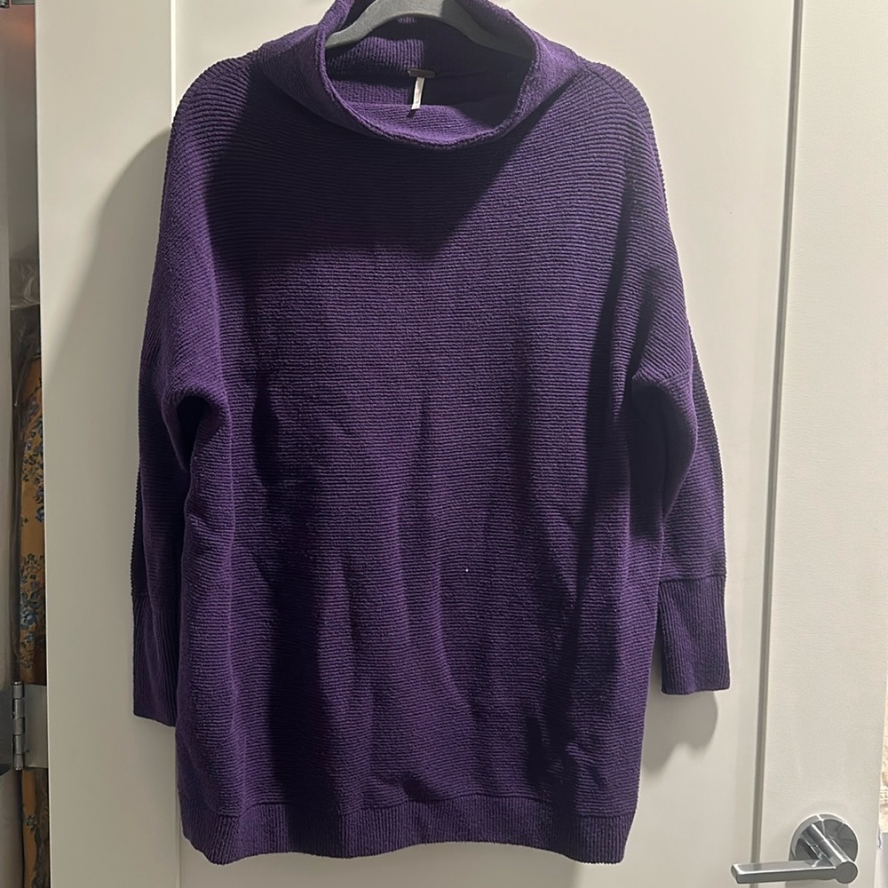 Free People Oversized Purple Sweater